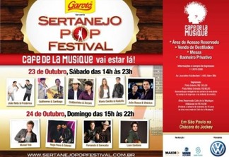 Garoto com ações promo no Sertanejo Pop Festival