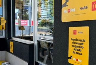 Espaço pet-friendly no McDonald's