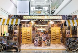 Loja pop-up da collab Dolce&Gabbana x Havaianas no Shopping JK Iguatemi, em São Paulo. Foto: Alexandre Virgílio
