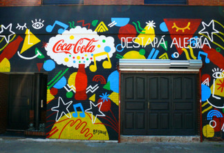 Grafitte inspirado na Coca-Cola em Buenos Aires, na Argentina