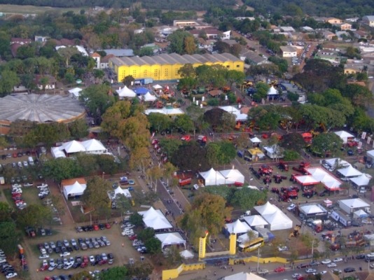 Vista aérea do Parque de Exposições Ivan Tavares, onde acontece a 18ª edição da Fenarroz.