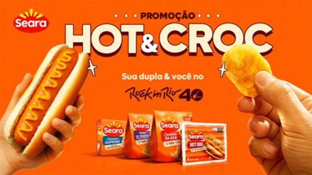 Para participar, é necessário comentar no post oficial no perfil @seara_brasil no X, marcando um amigo com a frase: HOT&CROC é a dupla perfeita como eu e @(marcação do amigo) #SearaNoRockinRio.