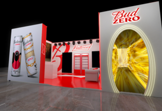 Bud Zero levou estande e latas personalizadas de séries ao Tudum